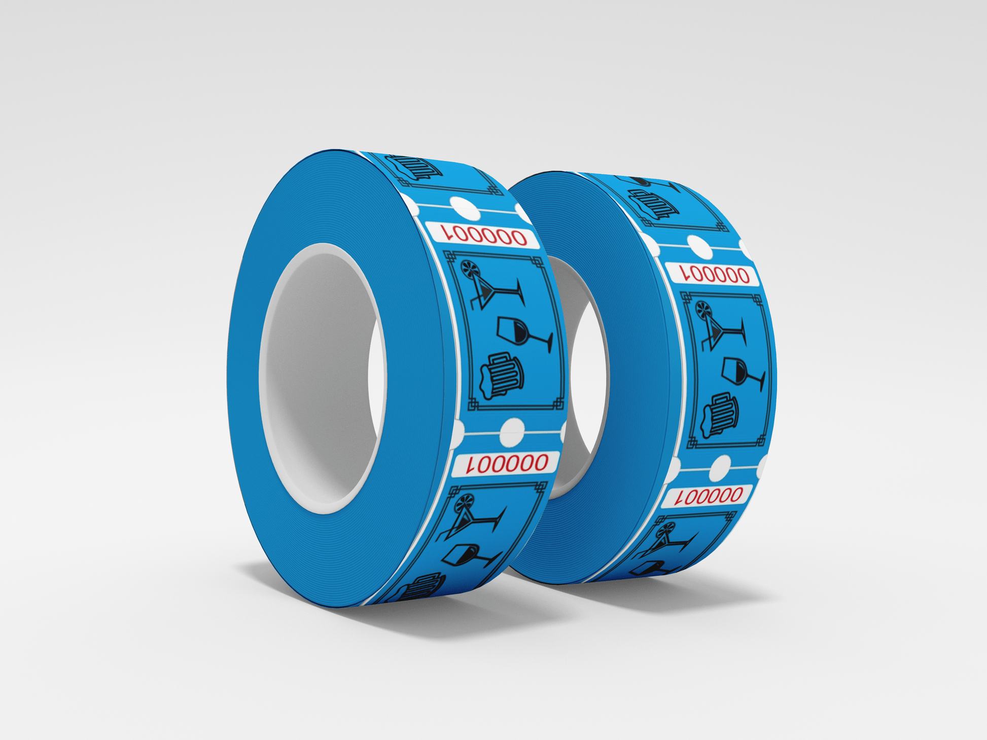Drink Tickets Roll 1000 X 1 Tickets JM Band® 1 Drinks Roll - Blue