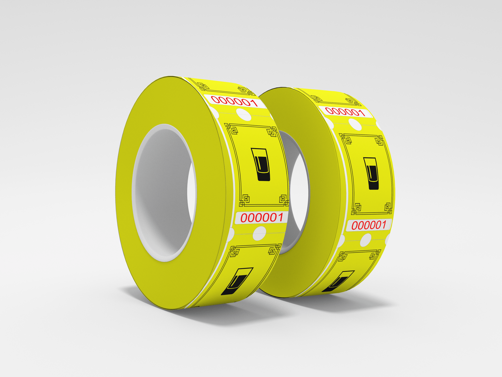 Drink Tickets Roll 1000 X 1 Tickets JM Band® 1 Shots Glass - Yellow