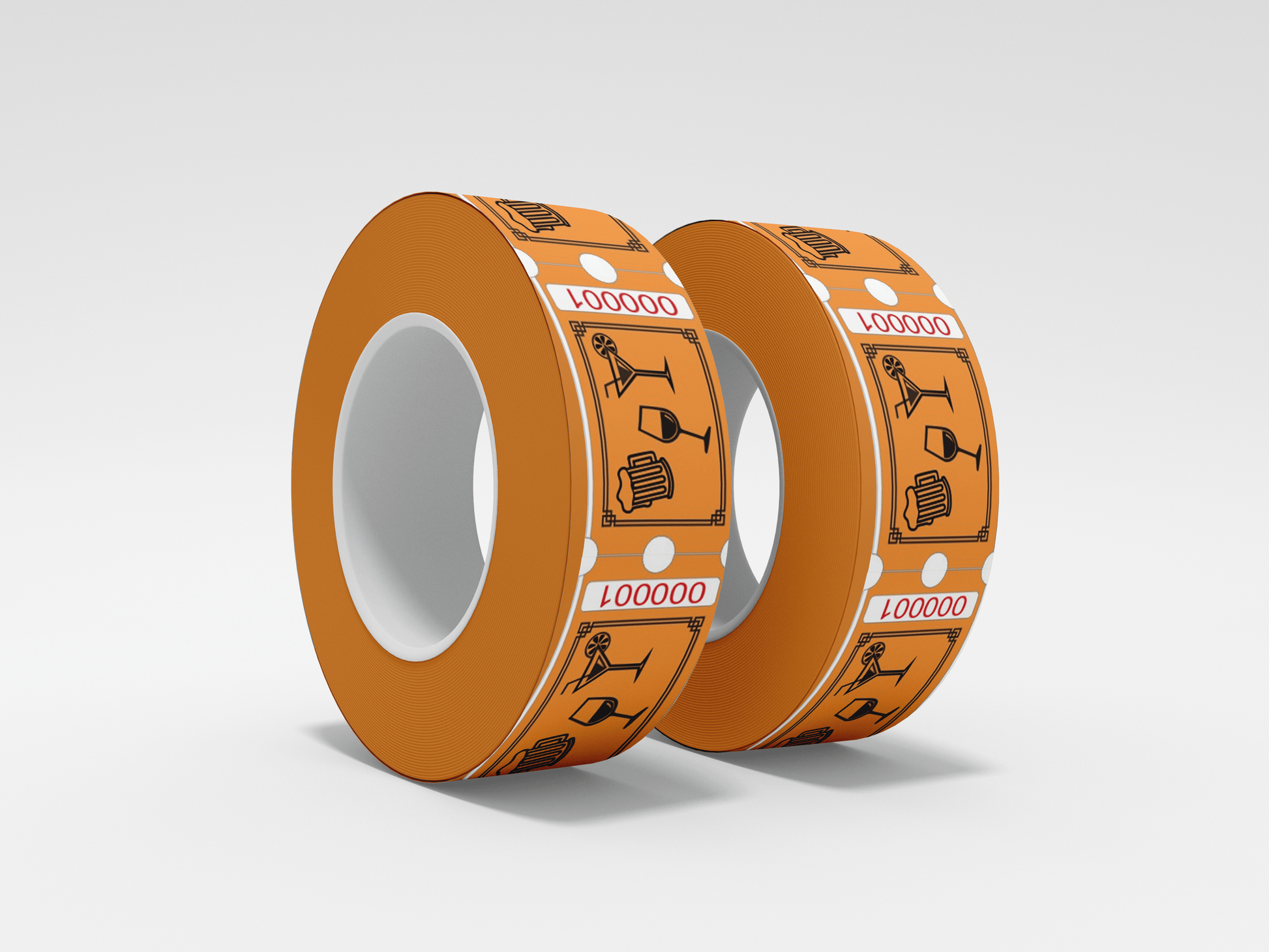 Drink Tickets Roll 1000 X 1 Tickets JM Band® 1 Drinks Roll - Orange