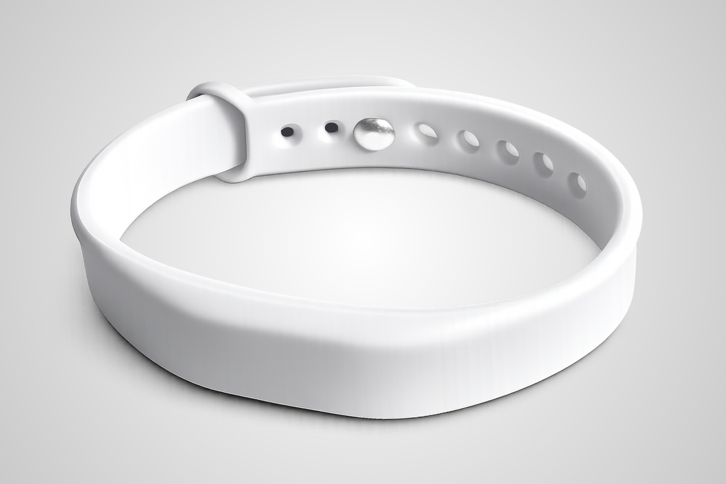 Witte siliconen armband met NFC en verstelbare band - JM Band®