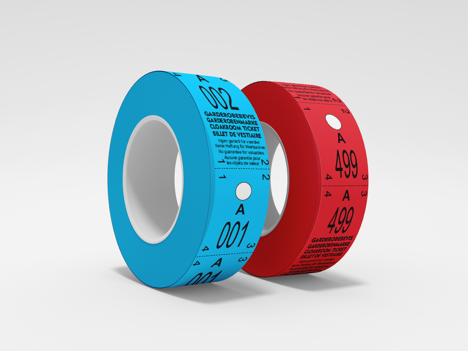 Outlet Offer - Cloakroom Numbers Two-Parts Tickets JM Band®