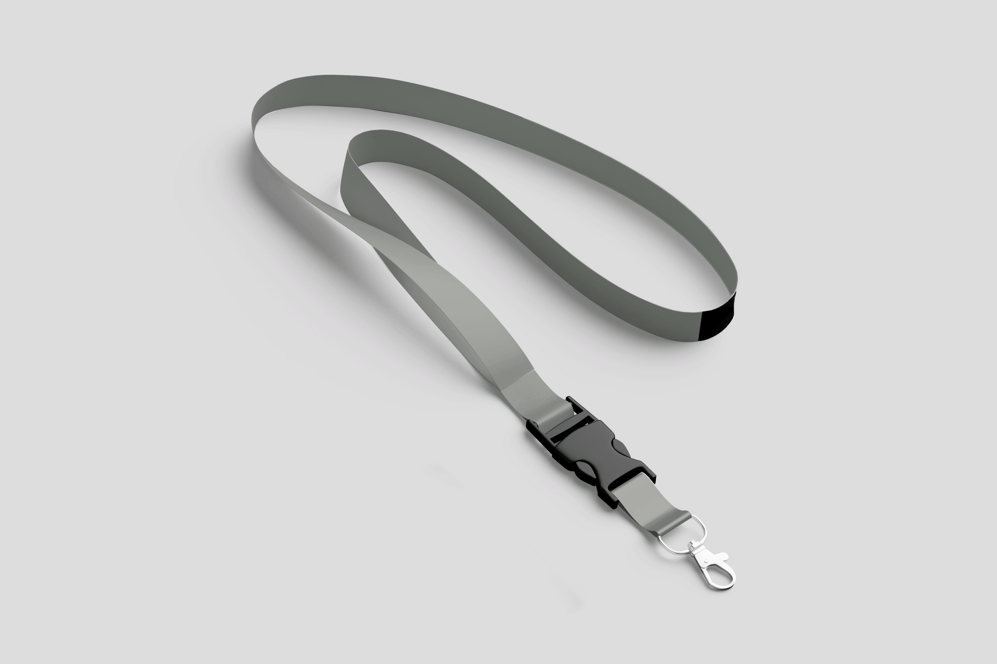 Plain Lanyards Lanyards JM Band® 1 Gray