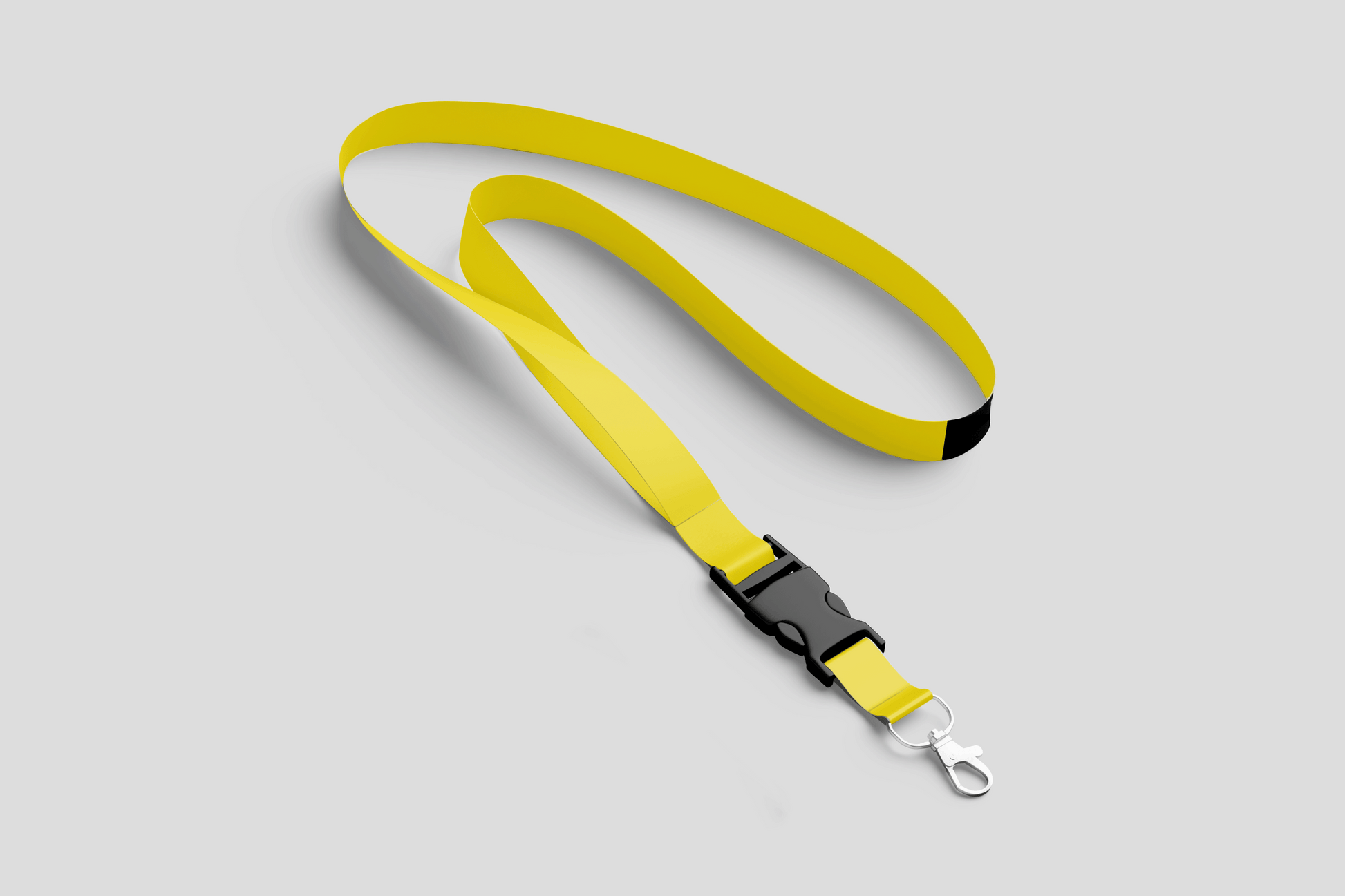 Plain Lanyards Lanyards JM Band® 1 Yellow