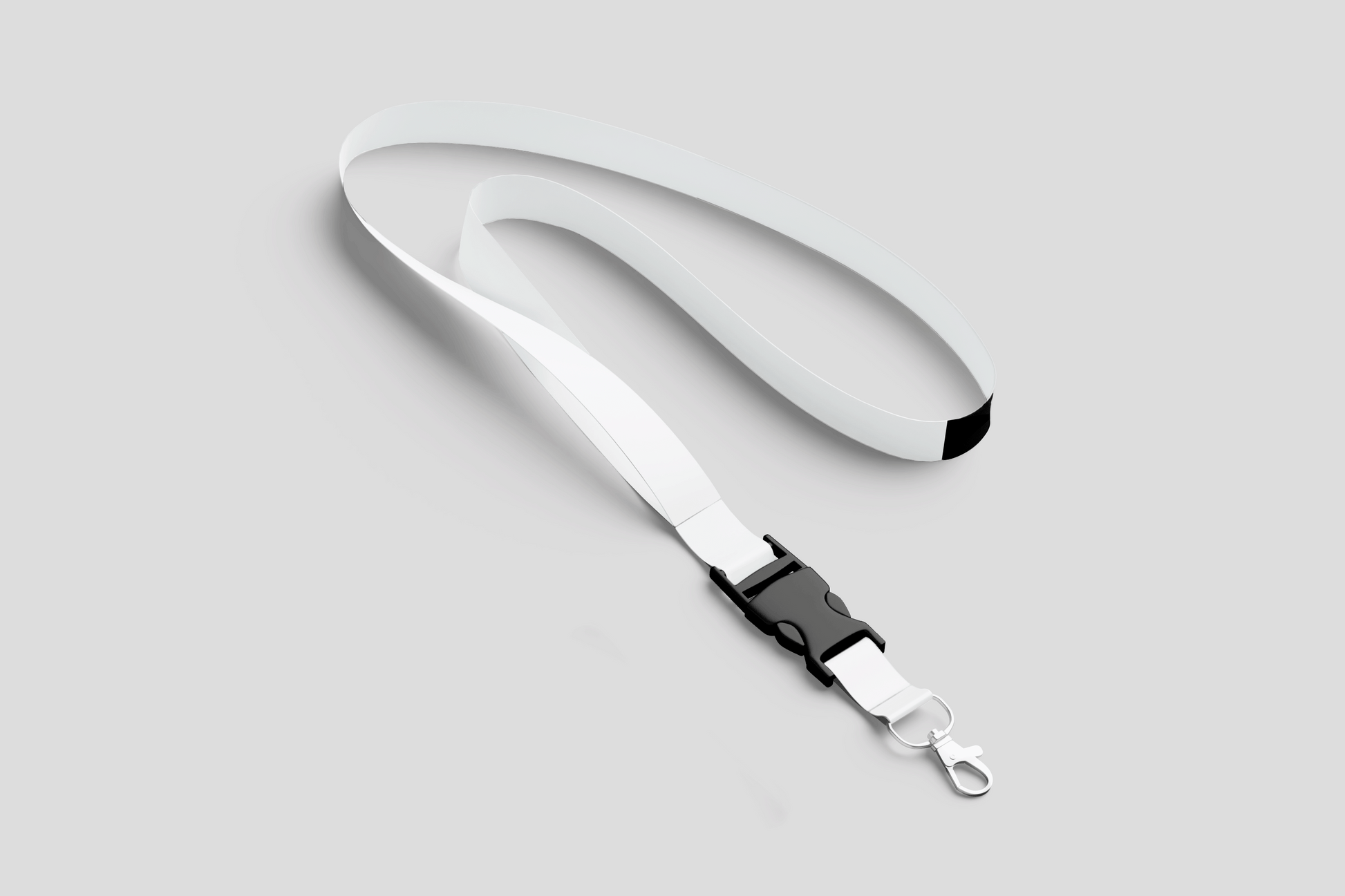 Plain Lanyards Lanyards JM Band® 1 White