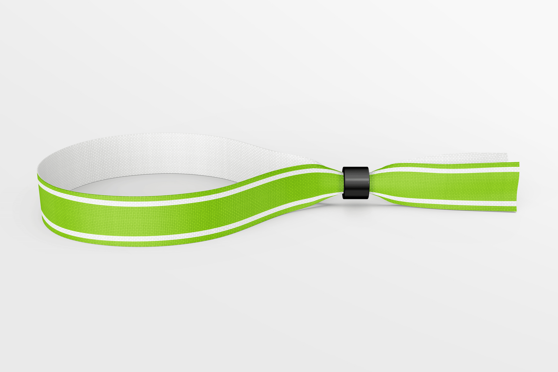 Fabric Wristbands in Stock Fabric Wristbands JM Band® 50 Green White