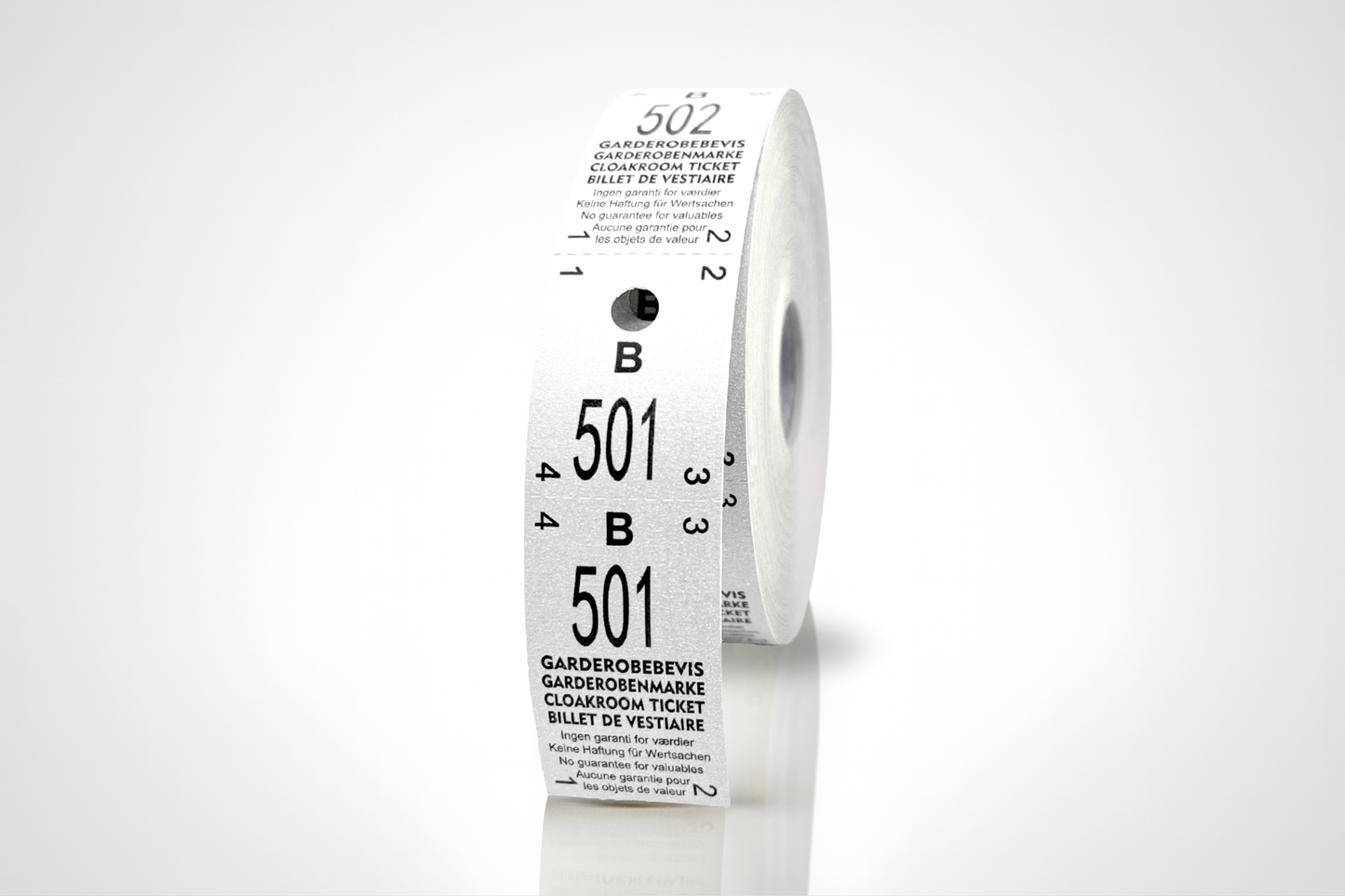Garderobe-kaartjes 2-delig (500 st.)