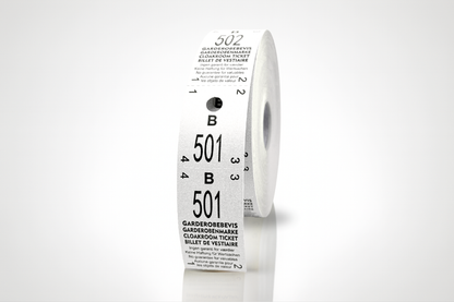 Garderobe-kaartjes 2-delig (500 st.)