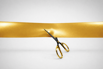 Gekleurde inauguratielinten zonder opdruk in goudmetallic van JM Band®.