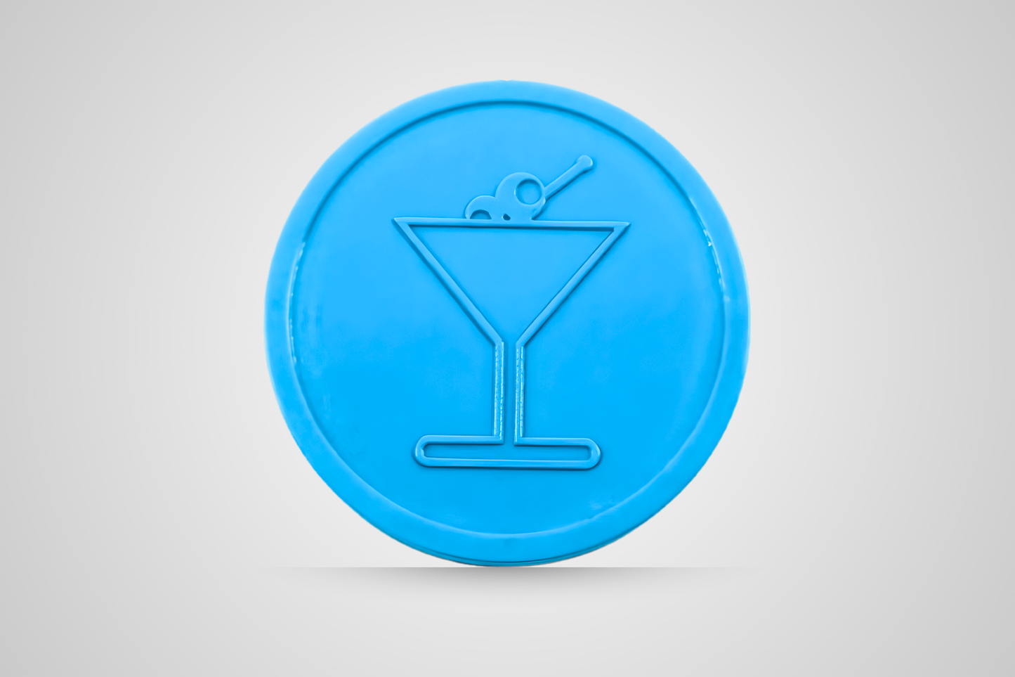 Drankbonnenbon met reliëf in cocktailblauw van JM Band®.