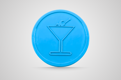 Drankbonnenbon met reliëf in cocktailblauw van JM Band®.