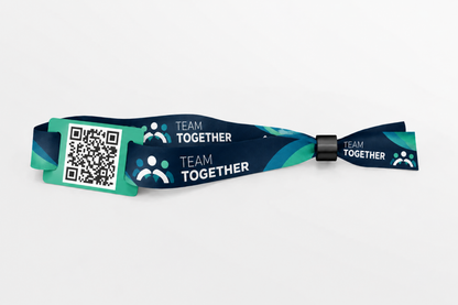 Stoffen polsbandjes met QR-code - kleurenprint