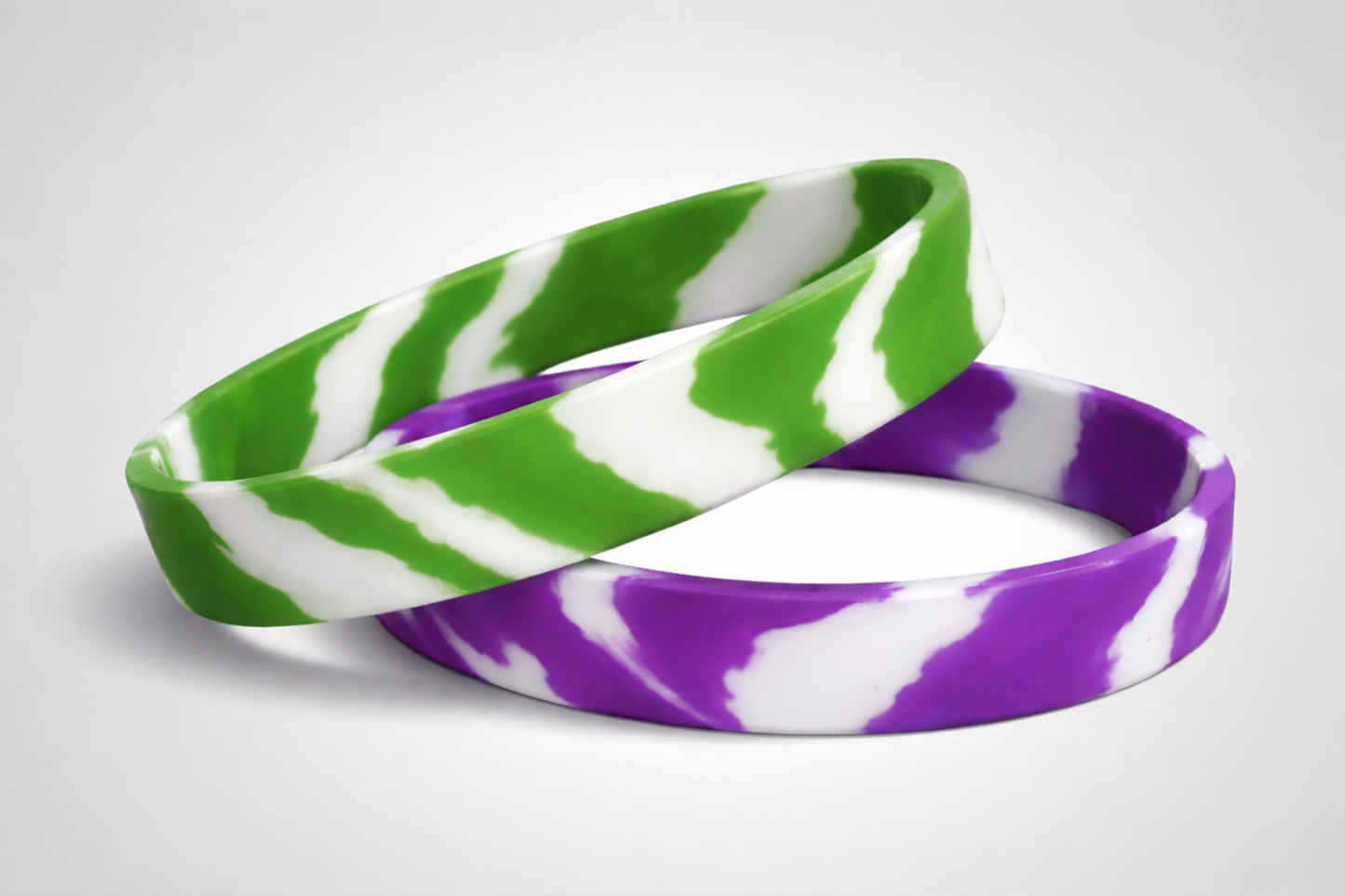 Gemarmerde siliconen polsbandjes met reliëf van JM Band®