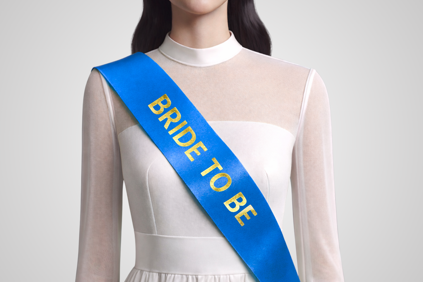 Blauw, op maat bedrukt bestellint met ontwerpmogelijkheden van JM Band®.