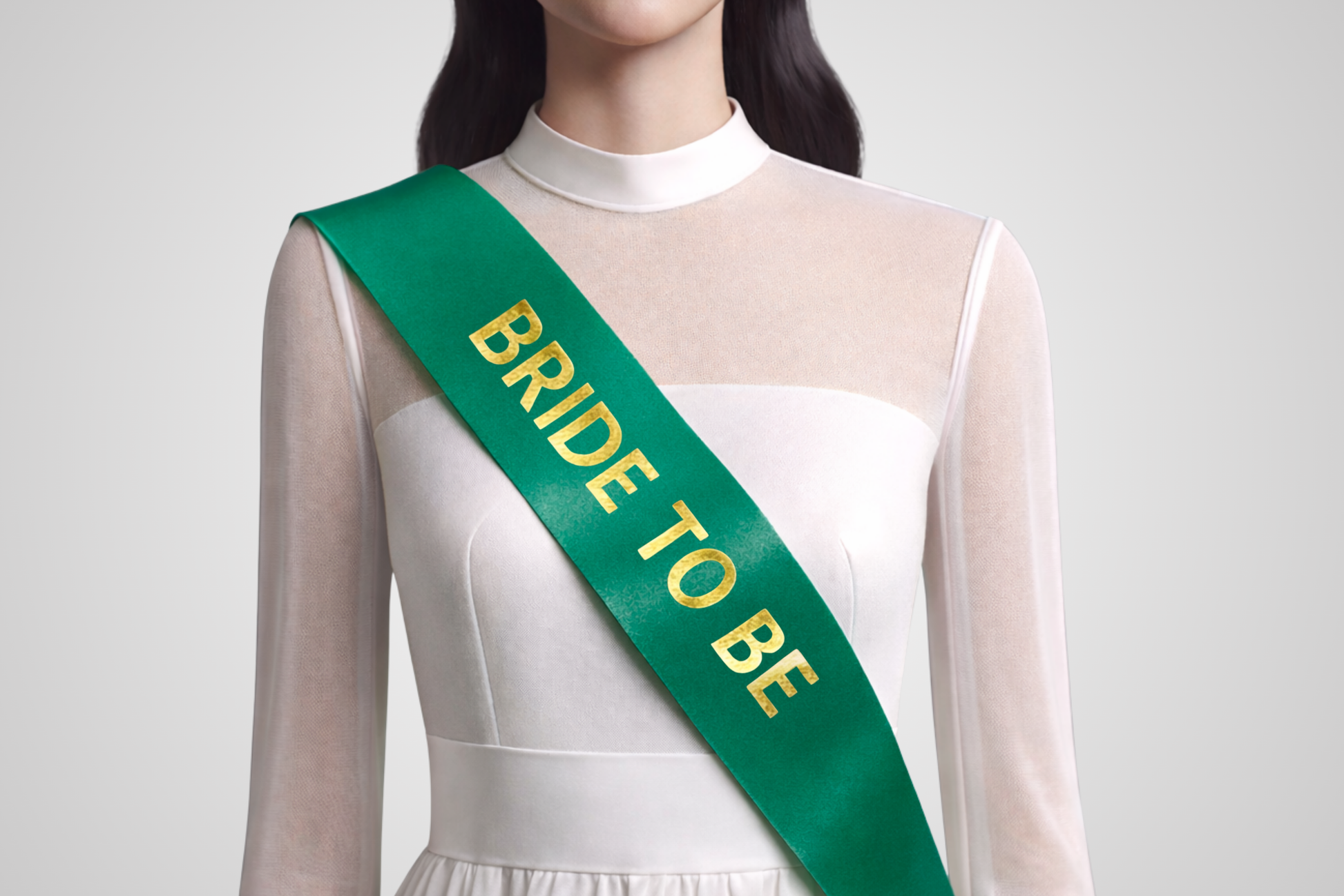 Groene sjerp met gepersonaliseerde opdruk, ontwerp je eigen sjerp bij JM Band®.