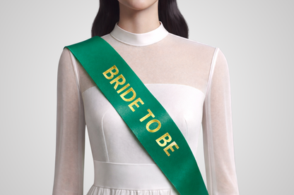 Groene sjerp met gepersonaliseerde opdruk, ontwerp je eigen sjerp bij JM Band®.