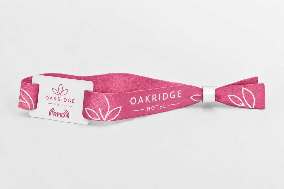 RFID-polsbandjes van katoen met opdruk