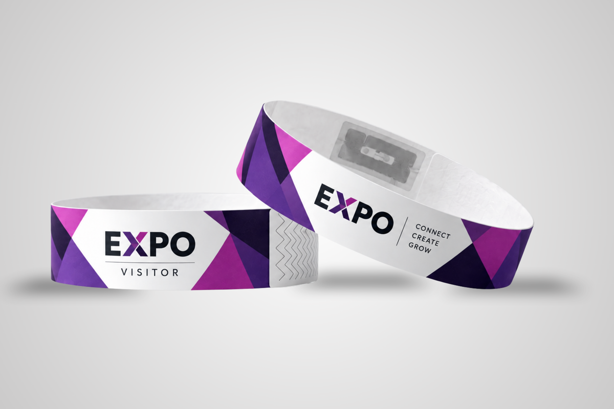RFID-papieren polsbandjes - kleurenprint en Mifare UL EV1