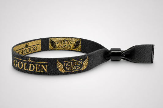 Festivalpolsbandjes geweven met metallic draad