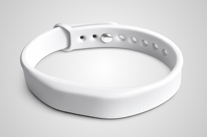 Witte siliconen armband met NFC en verstelbare band - JM Band®