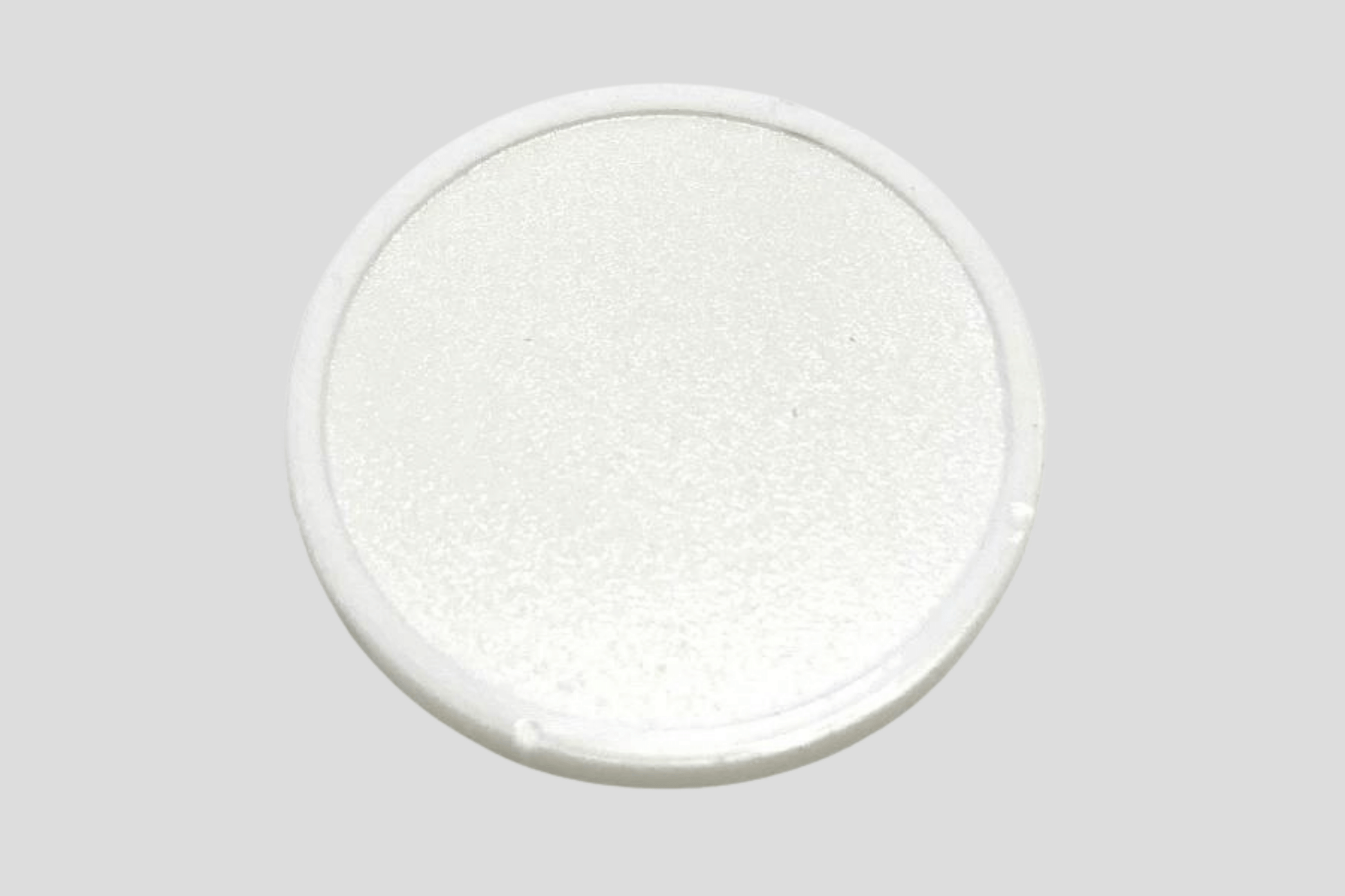 Embossed Plastic Tokens in Stock Tokens JM Band® 1 Blank White