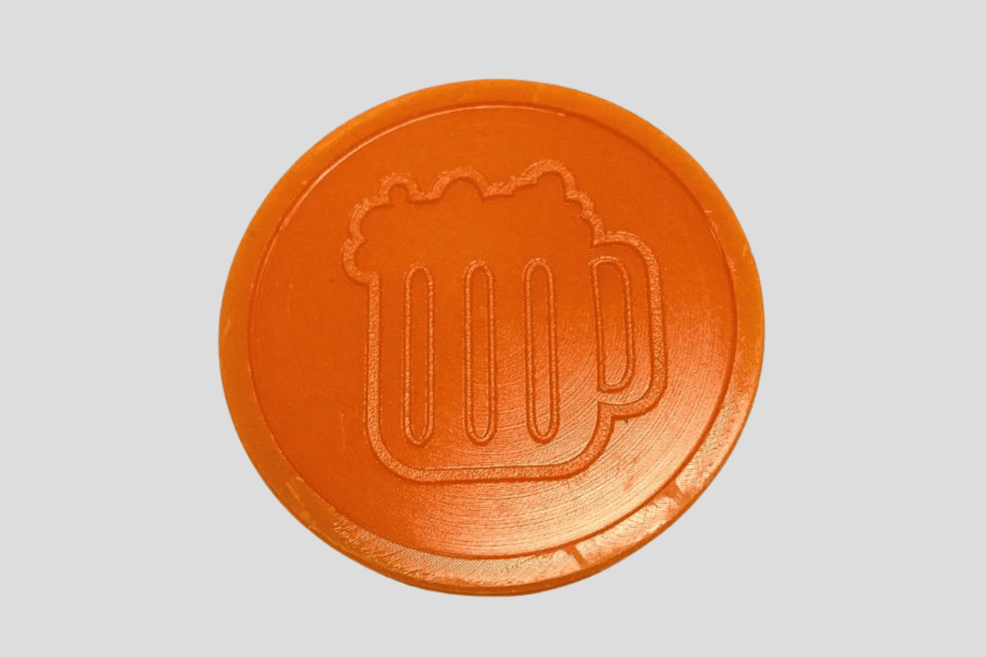 Embossed Plastic Tokens in Stock Tokens JM Band® 1 Orange Beer