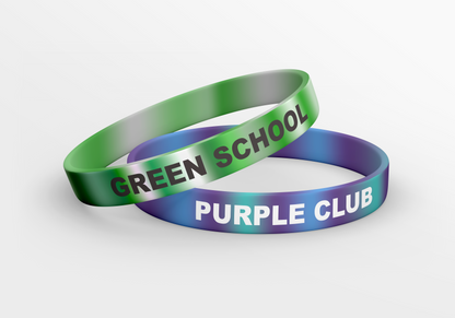 Siliconen polsbandjes met gemarmerd patroon en reliëf JM Band®