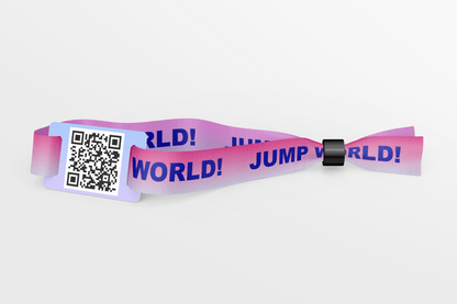 Polsbandjes van stof met QR-code - Polsbandjes van stof met kleurendruk JM Band®