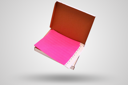 A photo of Paper Wristbands Box Of 1000 - Plain Stock from JM Band®. Purchase Paper wristbands in Pink here.